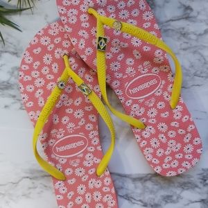 Havaianas flip flops double pin Brazilian pink